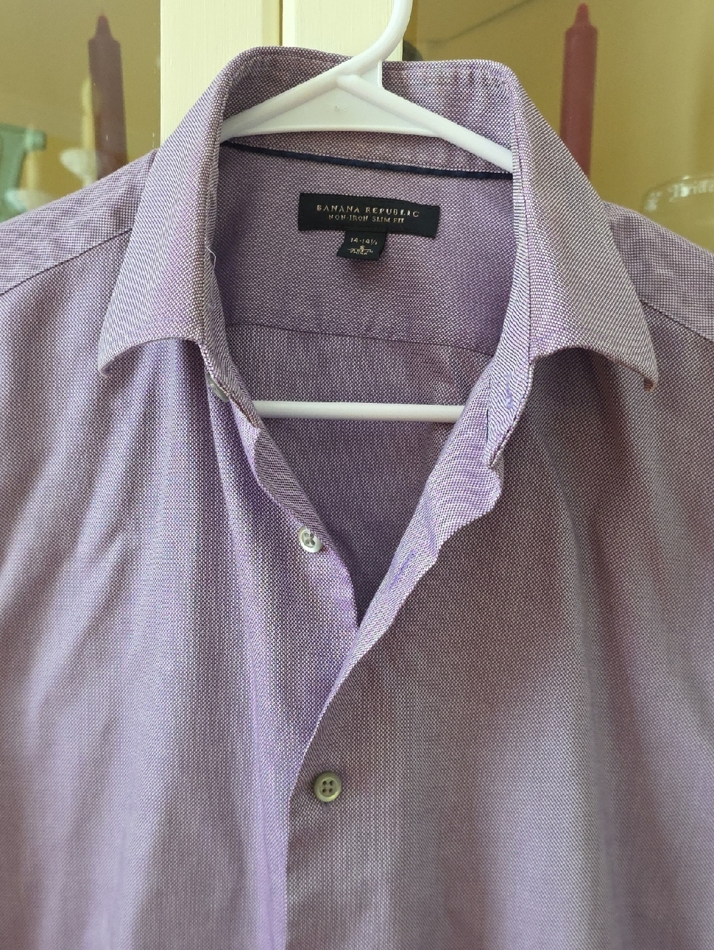 Banana Republic Lavender Men's Dress Shirt